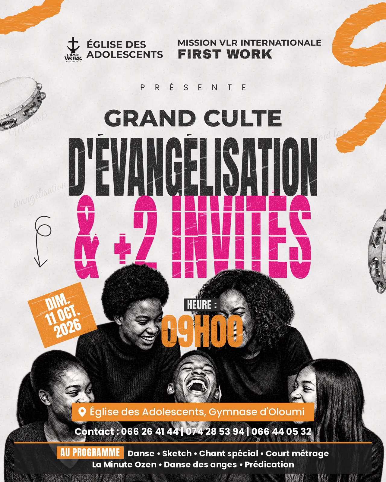 Affiche Grand culte d’évangélisation First Work